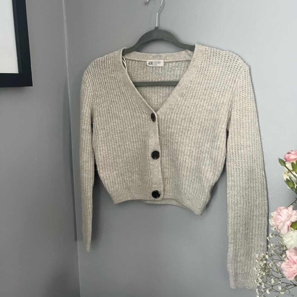 H&M wool like material cropped sweater ✨
